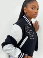 Crop Varsity Jacket Women's