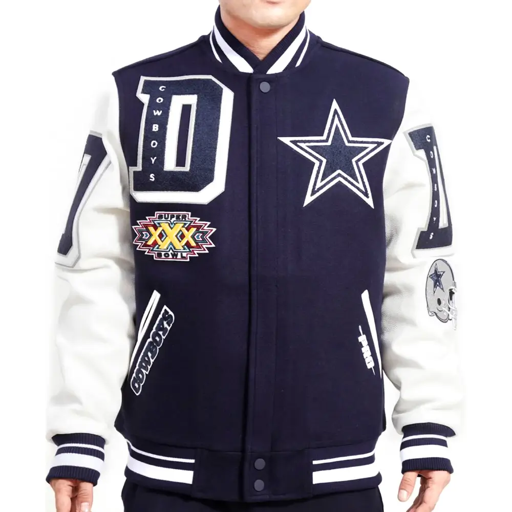 Dallas Cowboys Varsity Leather Jacket