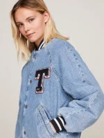 Denim Varsity Jacket Women's