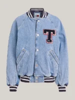 Denim Varsity Jacket Women's