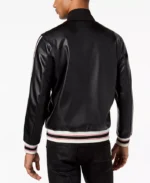 Faux Leather Varsity Jacket