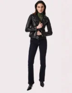 Fitted Biker Jacket Womens