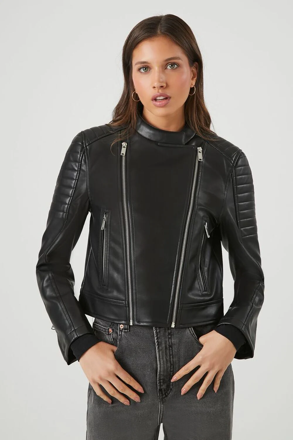 Forever 21 Faux Leather Biker Jacket