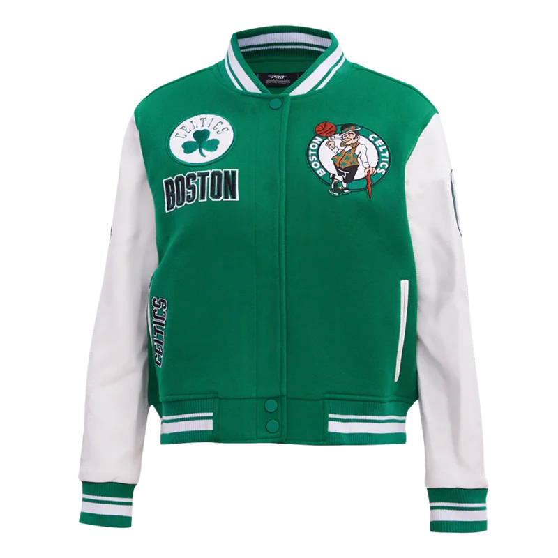 Green And White Varsity Jacket Womens