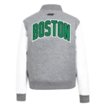 Grey And White Varsity Jacket Womens