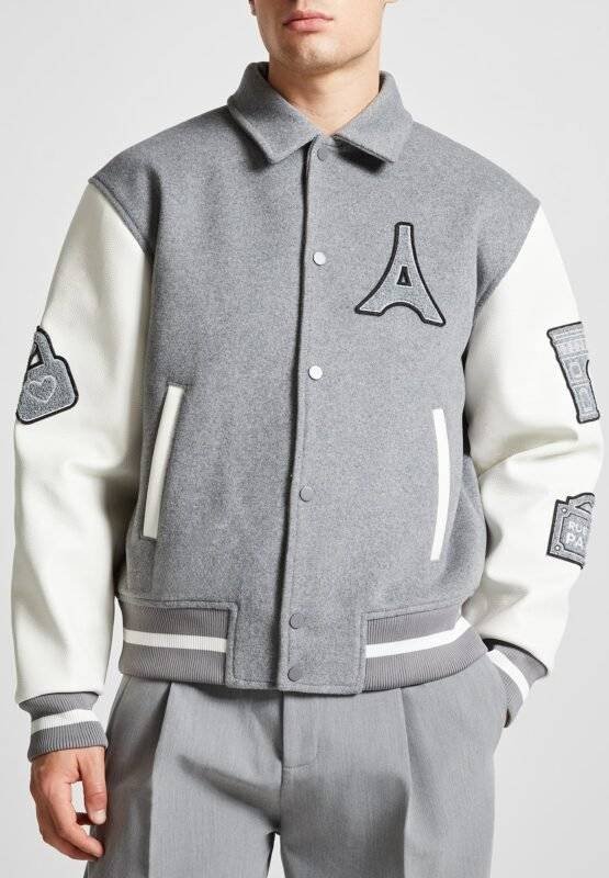 Grey Varsity Jacket