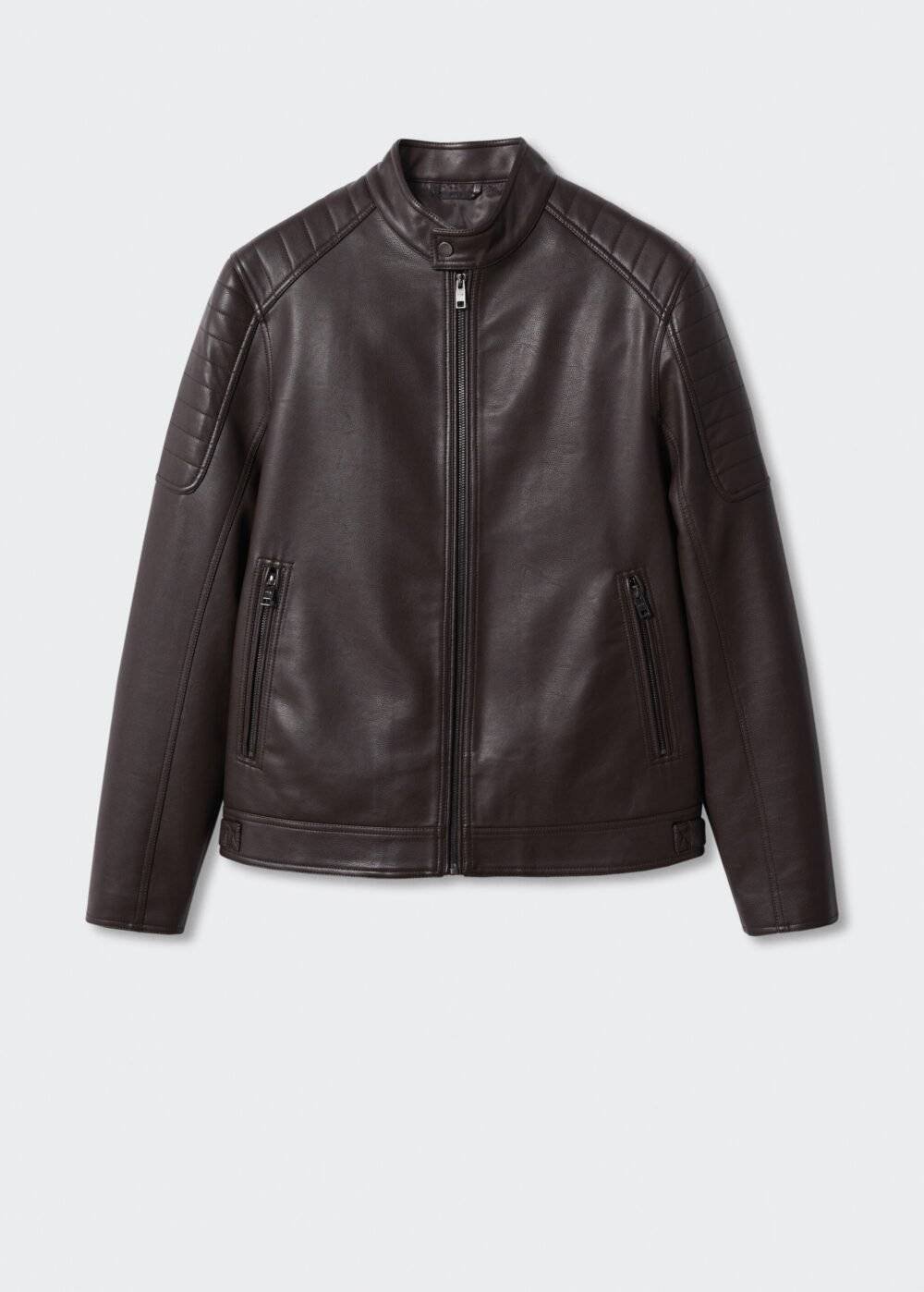 Imitation Leather Biker Jacket