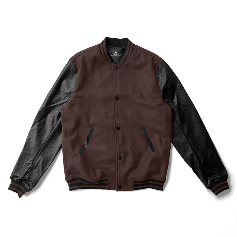 Leather Sleeve Varsity Jacket