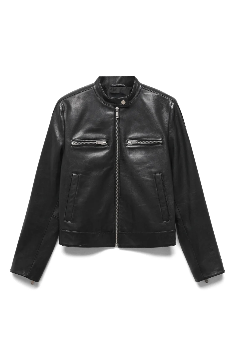 Mango Leather Biker Jacket