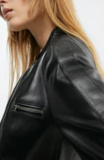 Mango Leather Biker Jacket