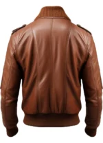 Men Aviator Brown Leather Jacket