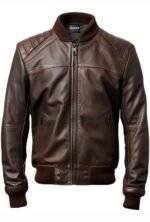 Men Dark Brown Leather Jacket