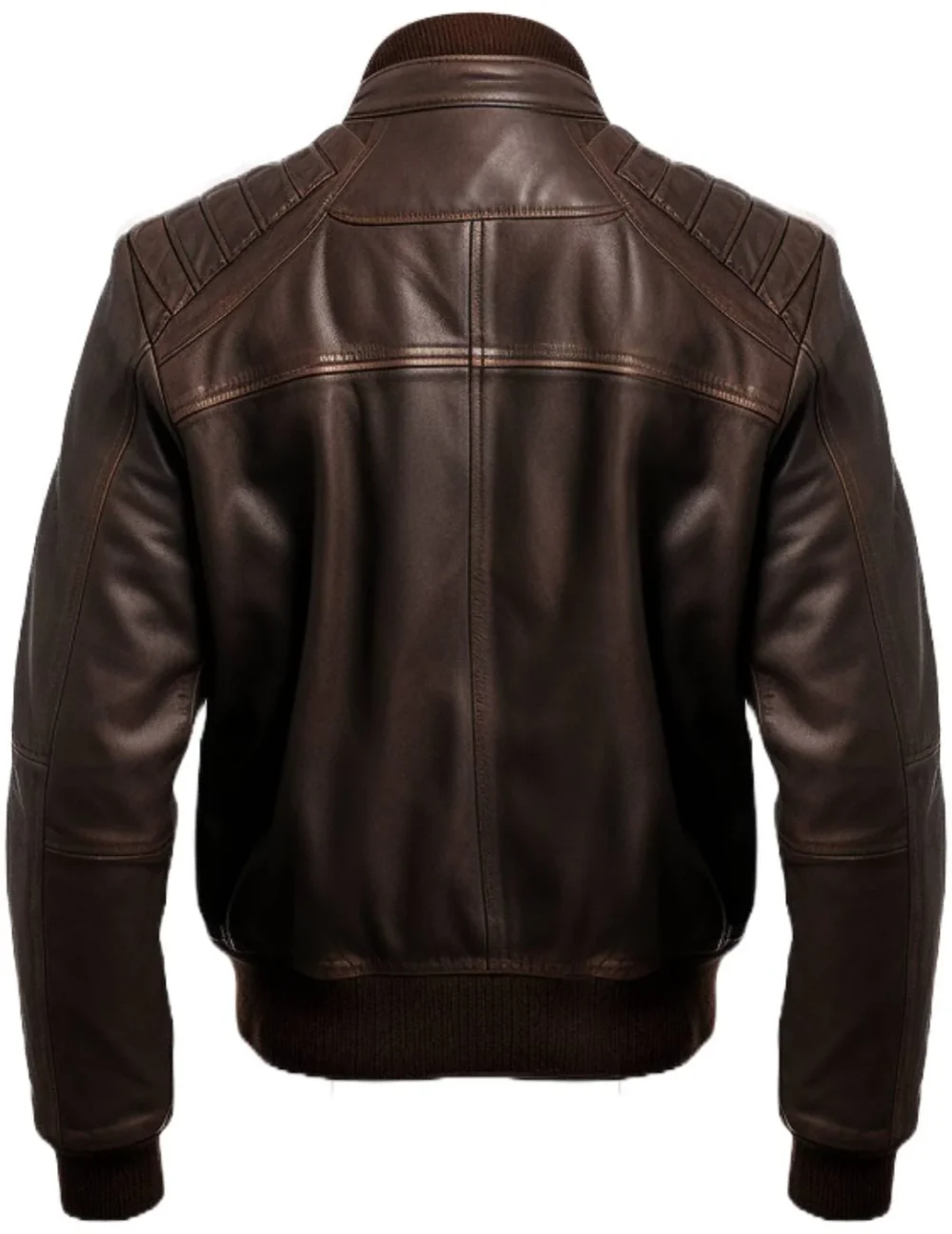 Men Dark Brown Leather Jacket