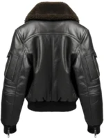 Men G1 Black Leather Flight Bomber Jacket