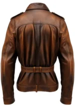 Men Military Style Vintage Leather Jacket