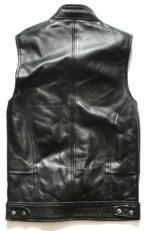 Men Storm Black Leather Vest