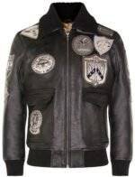 Mens Camborne A-2 Top Gun Leather Bomber Jacket