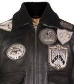 Mens Camborne A-2 Top Gun Leather Bomber Jacket