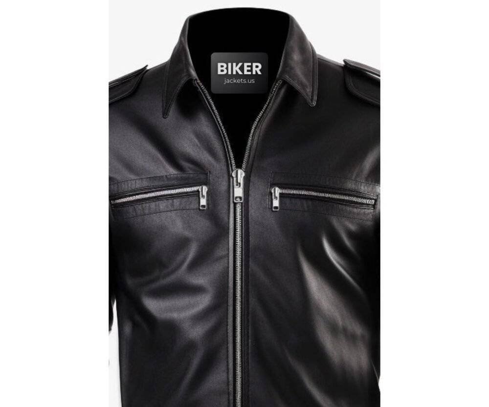 Michael Tom Classic Black Leather Jacket