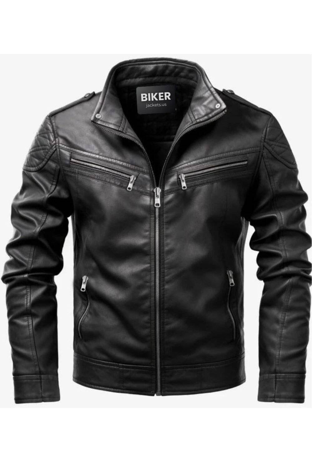 Oliver Black Moto Biker Leather Jacket