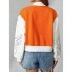 Orange Varsity Jacket Women's