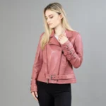 Pink Biker Jacket Women