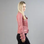 Pink Biker Jacket Women