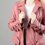 Pink Biker Jacket Women