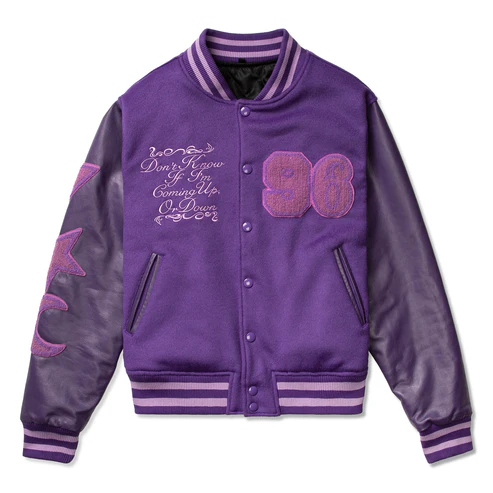 Purple Varsity Jacket Men