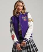 Purple Varsity Jacket Womens