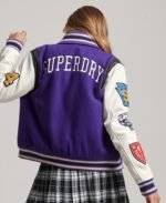 Purple Varsity Jacket Womens