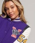 Purple Varsity Jacket Womens