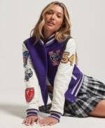 Purple Varsity Jacket Womens