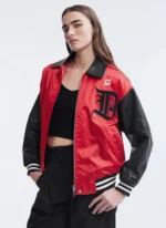 Red And Black Varsity Jacket Women's