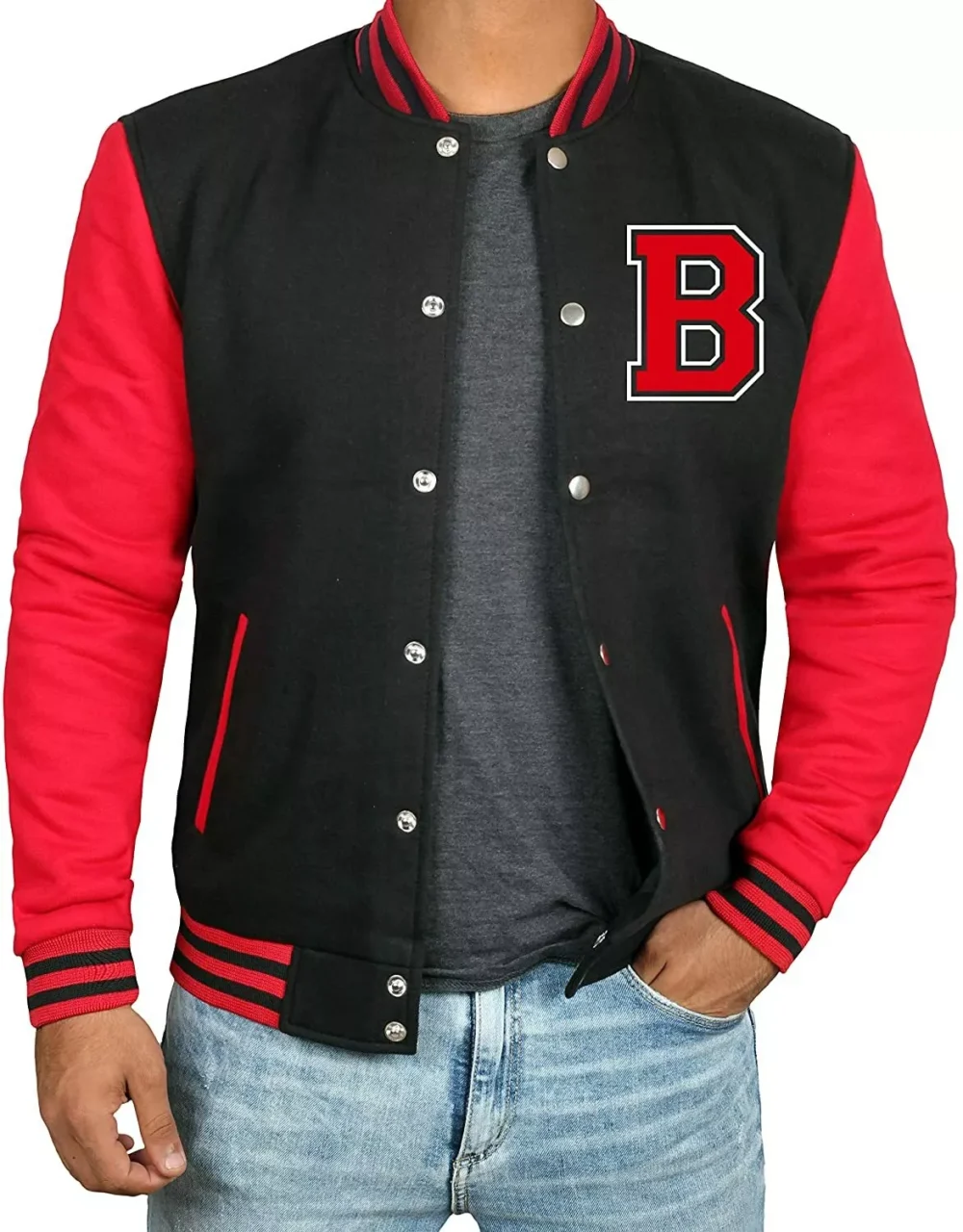 Red Letterman Jacket Mens