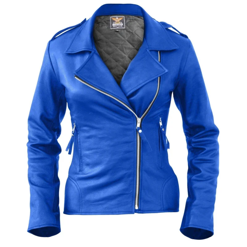 Royal Blue Biker Jacket