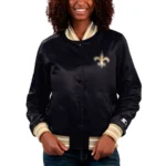 Satin Varsity Jacket Women's