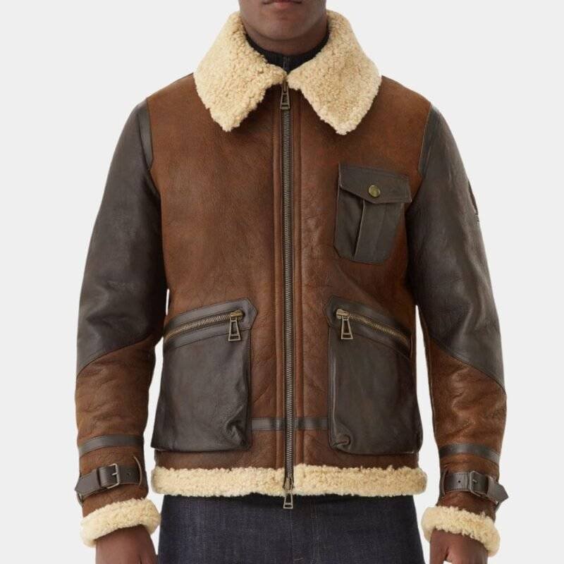 Shearling Aviator Jacket Mens
