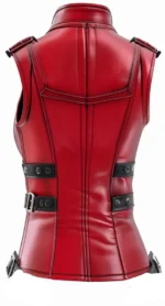 Sophie Red Leather Vest