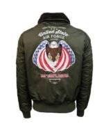 Top Gun Air Force Flight Green Jacket