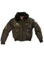 Top Gun Green Bomber Aviator Flight Jacket