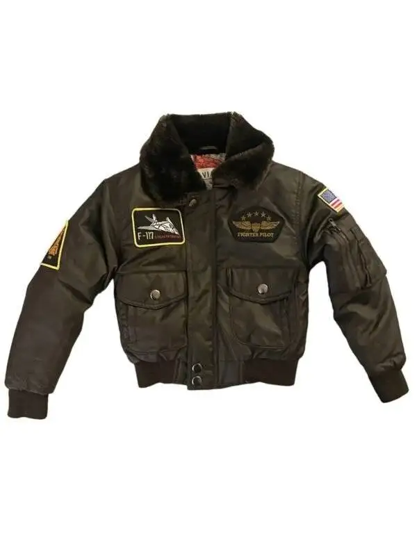 Top Gun Green Bomber Aviator Flight Jacket