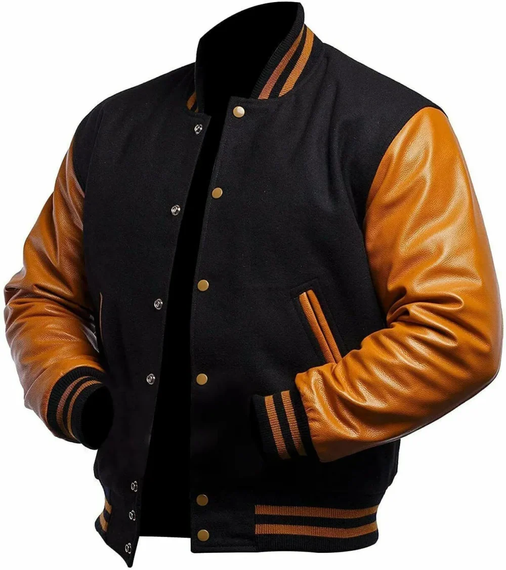 Varsity Jacket Leather Sleeves