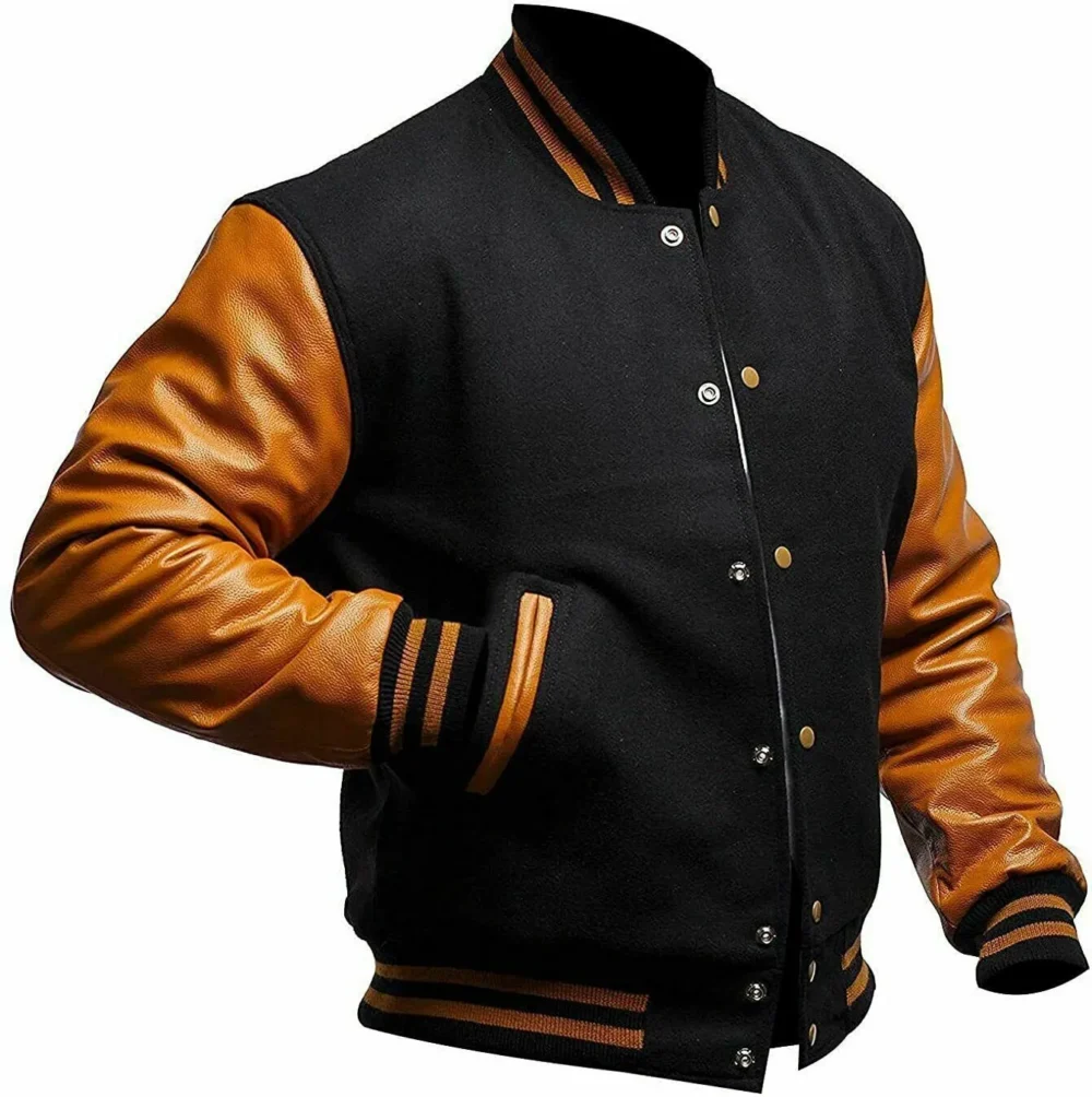 Varsity Jacket Leather Sleeves