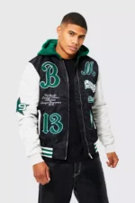 Varsity Jacket With Hood