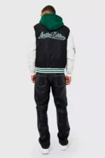 Varsity Jacket With Hood