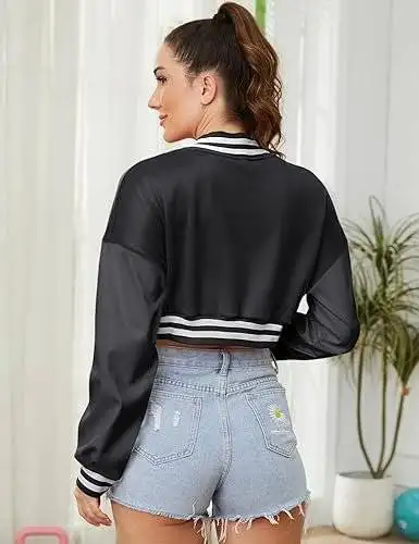 Varsity Jacket Women's Cropped
