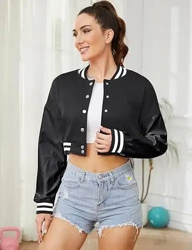 Varsity Jacket Women's Cropped