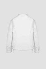 White Leather Motorcycle Jacket Mens