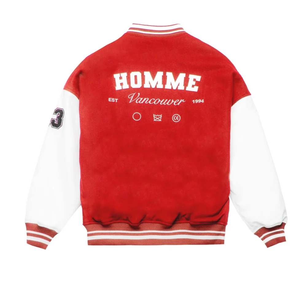 White Red Varsity Jacket